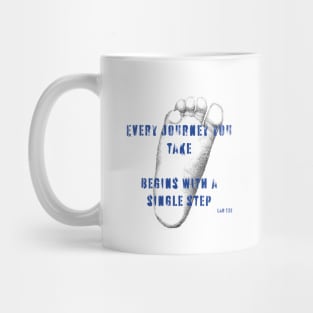 Every journey you take footprint Mug